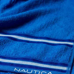 Nautica Vintage Crew Stripe Royal Blue & Burgundy Cotton 500 GSM Zero Twist Hand Towel - Set of 4 image 5