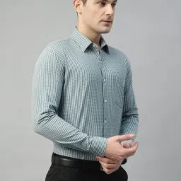 Hancock Green Slim Fit Checked Shirt-image-62
