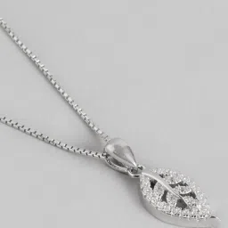 Zavya 92.5 Sterling Silver Pendant Set in Rhodium-Plating for Women image 5