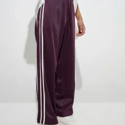 nuon men Nuon by Westside Plum Stripe Detailed Relaxed-Fit Mid-Rise Track Pants-picture-37
