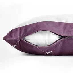 Nautica Logo Stripe Dull Pink & Grape Microfibre 300 GSM Premium Cushion Covers - Set of 2 image 5