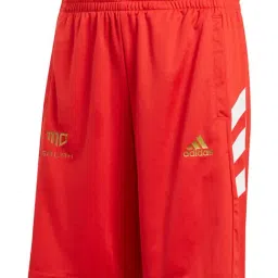 Adidas Kids Red Mid Rise Sport Shorts-picture-34