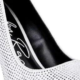 London Rag Women's White Stiletto Pumps image 5