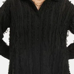 Kazo Black Textured Shirt image 5