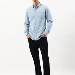 Lee Sky Blue Slim Fit Denim Shirt image 5