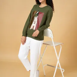 Honey by Pantaloons Olive Sweatshirt image 5