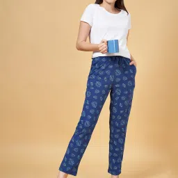 Dreamz by Pantaloons Navy Cotton Printed Pyjamas image 5