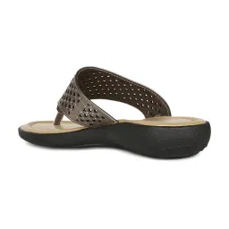 Bata Women's Pewter Thong Wedges image 5