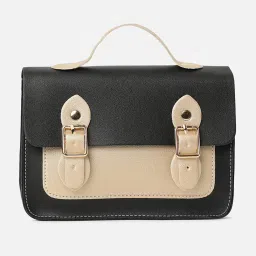 HauteSauce Black Medium Satchel Handbag image 5