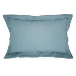 Spaces Light Blue Cotton 600 TC King Bed Sheet With Pillow Covers image 5