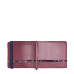 Tommy Hilfiger Larvik Wine Formal Leather Money Clip Wallet for Men image 5