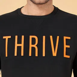 People by Pantaloons Black Regular Fit Printed Sweatshirt image 5