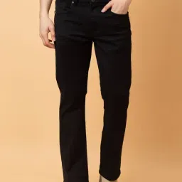 Being Human Black Cotton Regular Fit Solid Jeans-image-12