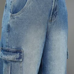 Ginger by Lifestyle Blue Cotton Mid Rise Jeans image 5