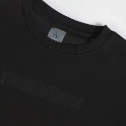 arrow new york Arrow Newyork Black Cotton Regular Fit Sweatshirt image 5