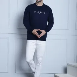 Vimal Jonney Navy Regular Fit Printed Sweatshirt image 5