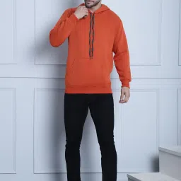 Vimal Jonney Rust Regular Fit Hooded Sweatshirt image 5
