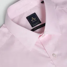 Arrow Pink Cotton Regular Fit Self Pattern Shirt image 5