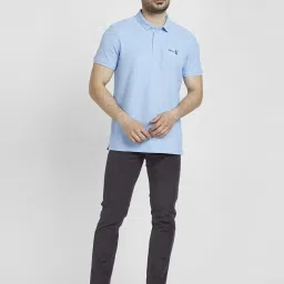 Spykar Light Grey Cotton Slim Fit Trousers image 5