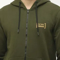 Spykar Rifle Green  Regular Fit Hooded Sweatshirt image 5