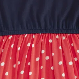 Pantaloons Junior Kids Navy & Coral Printed Full Sleeves Dress image 5