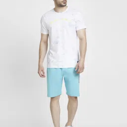 Spykar Sky Blue Regular Fit Shorts image 5