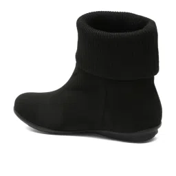 Flat N Heels Women's Black Casual Boots image 5