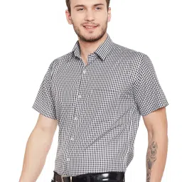 Hancock Black Checks Half Sleeves Shirt image 2