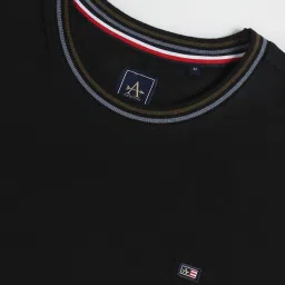 Arrow Sport Black Cotton Regular Fit T-Shirt image 5