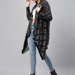 Club York Black Self Pattern Shrug image 5