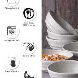 Goodhomes White Melamine Soup Bowl (0.4 L) - Set of 6 image 4