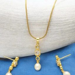 Sri Jagdamba Pearls Elora Pearl Pendant Set for Women-picture-10