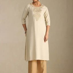 Soch Beige Rayon Embroidered Kurta-picture-23