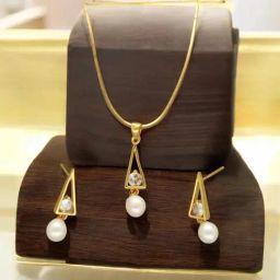Sri Jagdamba Pearls Trellis Pearl Pendant Set for Women-picture-18