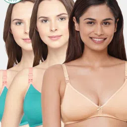 Inner Sense Multicolored Non Wired Non Padded Nursing Bra (Pack Of 3) image 1