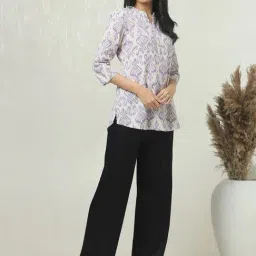 Soch Purple Regular Fit Printed Tunic image 4