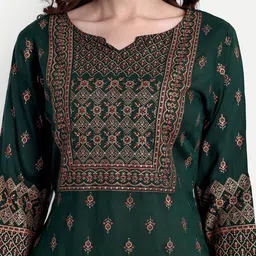 githaan Ethnic Motifs Printed Straight Kurta image 2
