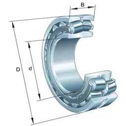 FAG Imported Spherical Roller Bearing, Inner Dia 90 mm, Outer Dia 190 mm, Width 43 mm, 21318-E1-XL-K image 2