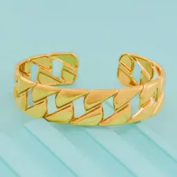 Kushal's Fashion Jewellery Yellow Gold Polished Trendy Kada for Women-image-87