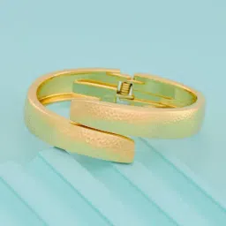 Kushal's Fashion Jewellery Yellow Gold Polished Trendy Kada for Women-image-60