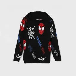 Fame Forever by Lifestyle Boys Black Cotton Character Based Full Sleeves Sweater-picture-33