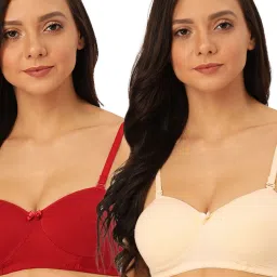 Lady Lyka Multicolor Non Wired Padded T-Shirt Bra (Pack of 2) image 1