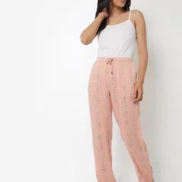 max Wpmen Floral Printed Mid Rise Lounge Pants image 4