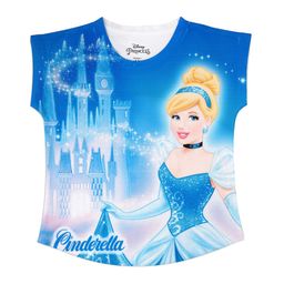 Disney by Wear Your Mind Girls Blue & White Disney Princess Printed Top-picture-34