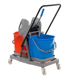 Mrinmoyee 40 Ltr Double Bucket Mop Wringer Trolley with Down Press - IN0729 image 3