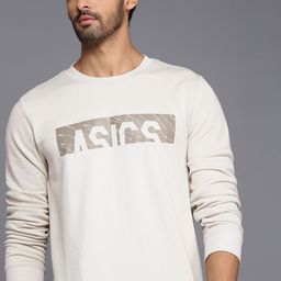 ASICS Men Grey Brand Logo Printed Sweatshirt-picture-17