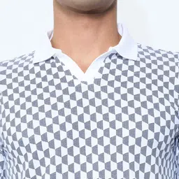 Peregrine by Pantaloons Geometric Printed Polo Collar Slim Fit T-shirt image 4