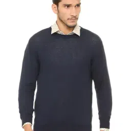 Van Heusen Navy Slim Fit Cotton Sweater-picture-33