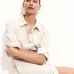 H&M MAMA Linen-Blend Shirt Dress-picture-18