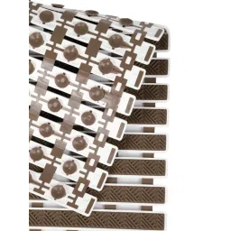 FABINALIV Brown Striped Anti-Skid Rubber Shower Mat with Suction Cups image 5